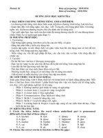 Tiếng Anh 6 (Sách mới). Giáo án học kì 1