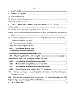 Hiệu quả hoạt động kinh doanh bảo hiểm bancassurance của các công ty bảo hiểm trực thuộc ngân hàng thương mại việt nam 