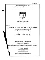 Nghiên cứu các cơ hội sử dụng năng lượng điện hiệu quả 
