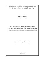 Luận văn thạc sĩ cấu trúc quần xã tuyến trùng sống tự do và sử dụng chúng như sinh vật chỉ thị môi trường tại rừng 