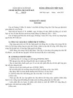 NGHI QUYET CHI BO NAM 20132015