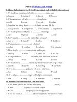 Tải Bài tập tiếng Anh lớp 6 Chương trình mới Unit 11: Our greener world - Bài tập tiếng Anh lớp 6 thí điểm Unit 11