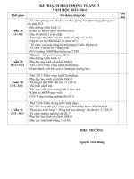 KẾ HOẠCH THÁNG 03 NĂM 2014