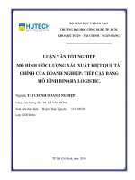 Mô hình ước lượng xác suất kiệt quệ tài chính của doanh nghiệp tiếp cận bằng mô hình binary logictic 