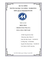 tiểu luận Quản trị chuỗi cung ứng Cocacola Việt Nam