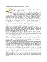 The origin of the seven days in a week