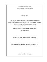 Ứng dụng công nghệ thông tin tổ chức dạy học chương khúc xạ ánh sáng vật lý 11 nhằm bồi dưỡng năng lực tự học của học sinh 