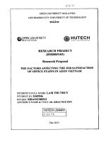 The factors affecting job satisfaction of office staffs in AEON viet nam 