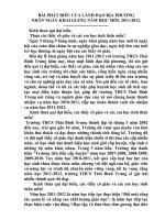 Bài phát biểu của lãnh đạo địa phương nhân ngày khaigiảng năm học 2011-2012