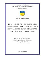 Đo lường chất lượng dịch vụ cho vay tiêu dùng ảnh hưởng đến sự thỏa mãn của khách hàng tại ngân hàng TMCP ngoại thương việt nam 