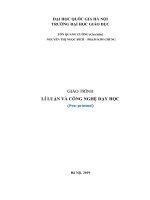Giáo trình lí luận và công nghệ dạy học (pre printed) 