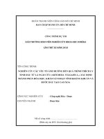 Nghiên cứu các yếu tố ảnh hưởng đến quá trình trích ly tinh dầu từ lá ngải cứu artemisia vulgaris l xác định thành phần hóa học khảo sát hoạt tính kháng khuẩn và bước đầu tạo cao xoa 