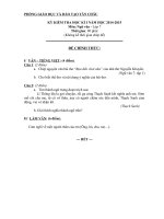 De  dap an mon Ngu van 7 thi HK 1