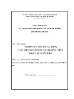 Nghiên cứu mức độ hài lòng sinh viên HUTECH đối với chương trình thực tập tuyến điểm 