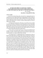 Sử dụng hệ thống câu hỏi trắc nghiệm nhằm kiểm trađánh giá hoạt động nhận thức của HS trong dạy họcđịa lý ở trường PT