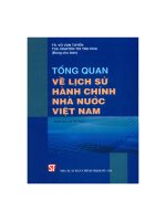 Tổng quan về lịch sử hành chính nhà nước việt nam (xuất bản lần thứ hai) 