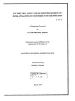 Factors that affect online shopping decision on home appliances of consumers in ho chi minh city 