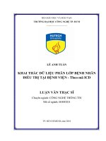 Khai thác dữ liệu phân lớp bệnh nhân điều trị tại bệnh viện theo mã ICD 