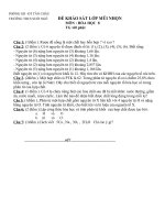 De thi xep hang lan 1 Giua HK1 mon Hoa hoc 8NH 20132014