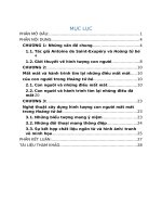 Hình tượng con người mất mát trong tiểu thuyết Hoàng tử bé (Saint-Exupéry)