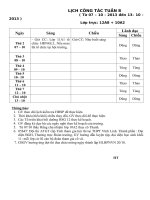 LỊCH CÔNG TÁC TUẦN 8