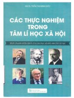 Các thực nghiệm trong tâm lý học xã hội sách chuyên khảo dành cho cao học và sinh viên tâm lí học (tái bản lần thứ nhất, có sửa chữa bổ sung) 