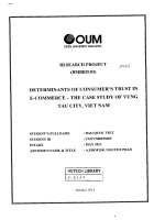 Determinants of consumers trust in e commerce the case study of vung tau city vietnam 