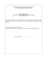 Sự chuẩn bị của sinh viên các trường đại học ngoài công lập tại thành phố hồ chí minh trong thời kỳ hội nhập ASEAN 