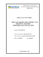 Thừa kế không thụ thuộc vào nội dung di chúc theo bộ luật dân sự 2015 