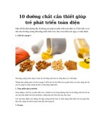 Tải 10 dưỡng chất cần thiết giúp trẻ phát triển toàn diện - Dinh dưỡng để bé phát triển toàn diện