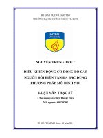 Điều khiển động cơ đồng bộ cấp nguồn bởi biến tần đa bậc dùng phương pháp mô hình nội 