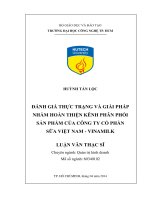 Đánh giá thực trạng và giải pháp nhằm hoàn thiện kênh phân phối sản phẩm của công ty cổ phần sữa việt nam vinamilk 