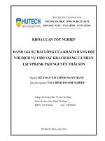 Đánh giá sự hài lòng của khách hàng đối với dịch vụ cho vay khách hàng cá nhân tại VPBank PGD nguyễn thái sơn 