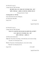 Đề kiểm tra 45 phút Thể dục lớp 12 năm học 2015-2016