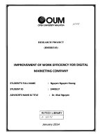 Improvement of work efficiency for digital marketing company 