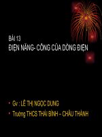 Bai 13 Dien nang  Cong cua dong dien