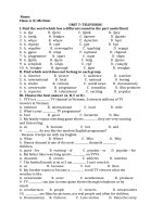 Tiếng Anh 6 (Sách mới). Các đề luyện thi