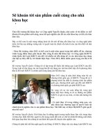 Se khoan toi san pham cuoi cung cho nha khoa hoc