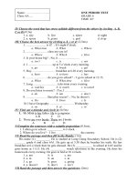 de kiem tra anh 6  tiếng anh 6  hà thị lan phương  website của trường thcs tân bình