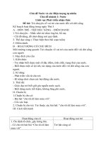 Chủ đề Nước và hiện tượng tự nhiên. Đề tài Trò chuyện về vai trò của nước đối với đời sống