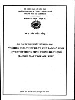 Nghiên cứu thiết kế và chế tạo mô hình inverter thông minh trọng hệ thống mái nhà mặt trời nối lưới 