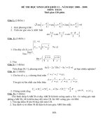 đề thi và đáp án thi HSG lớp 11 - 2009
