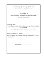 Nghiên cứu giải pháp nâng cao sự hài lòng của nhân viên trường hợp nghiên cứu tại các khách sạn 5 sao trên TP HCM 