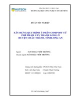 Xây dựng qui trình ủ phân compost từ phế phẩm cây thanh long ở huyện châu thành tỉnh long an 