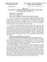 Diễn văn kỷ niệm 35 năm ngày nhà giáo Việt Nam và đón bằng công nhận trường THCS đạt chuẩn Quốc gia