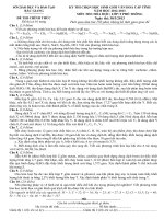 ĐỀ, ĐÁP ÁN HSG TỈNH HÓA 9 (BẮC GIANG 12-13)