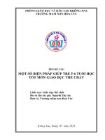 Sáng kiến kinh nghiệm Mầm non Một số biện pháp giúp trẻ 5-6 tuổi học tốt môn Giáo dục thể chất