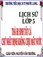 Bai 13 Tha hi sinh tat ca chu nhat dinh khong chiu mat nuoc