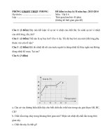 ĐỀ ĐÁP ÁN LÝ 6 KỲ II NĂM 2013-2014