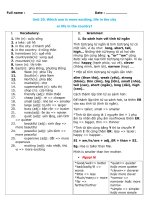 Unit 20. Which one is more exciting, life in the city  or life in the country?
